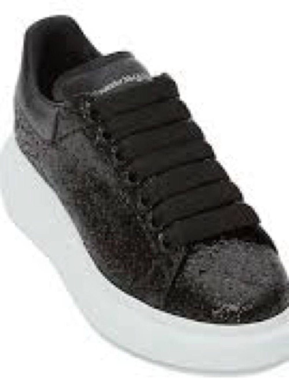 ‼️WOW‼️🖤🤍Alexander McQueen Kids Black Glitter Low-Top Sneaker‼️EUC